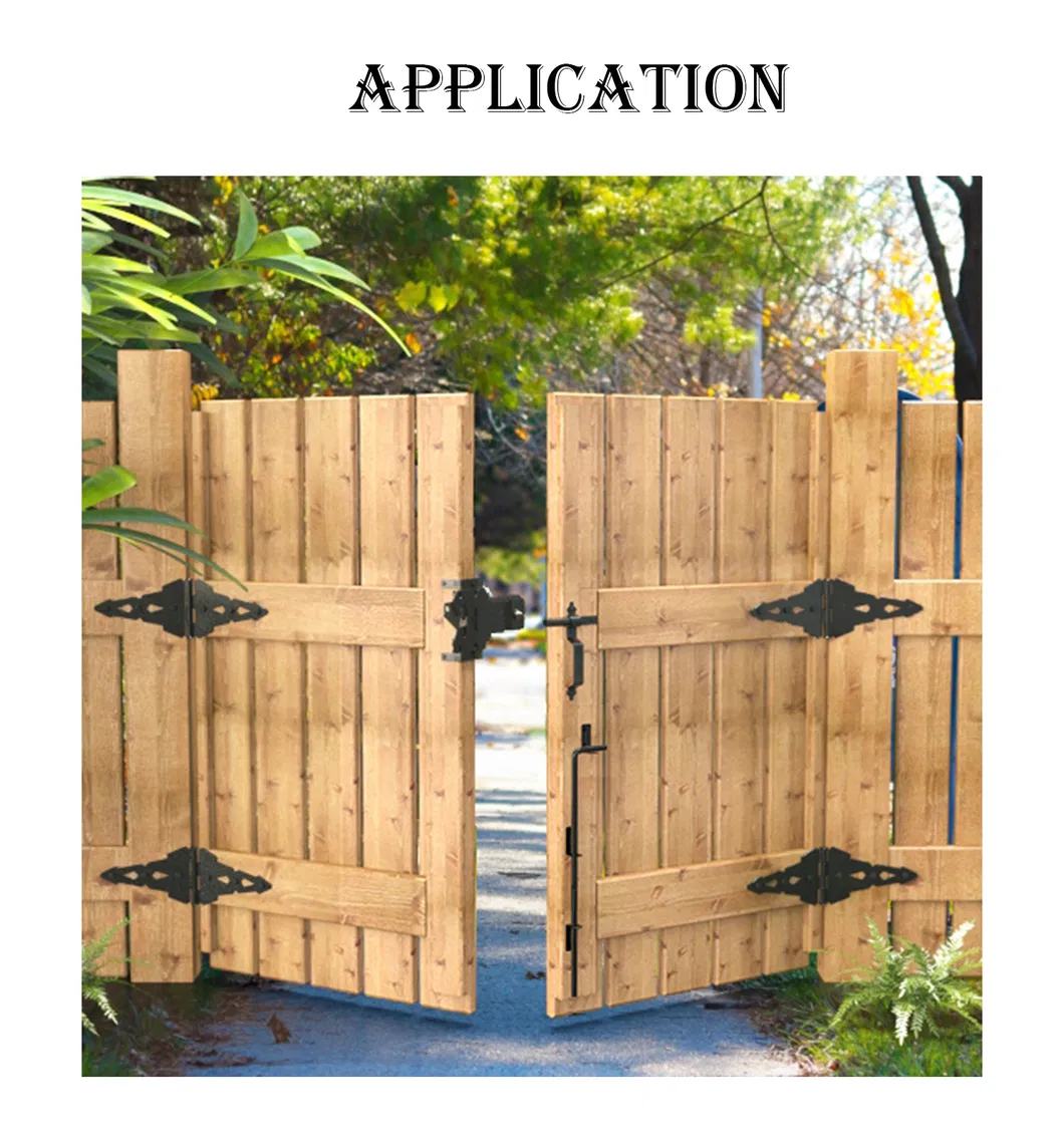 Pestillo de puerta Varilla de ca&iacute;da Metal Negro Madera Valla Hardware 