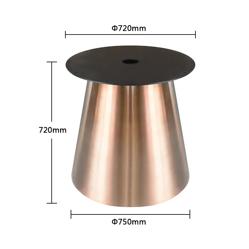 Pata de mesa de comedor de lujo de gran tama&ntilde;o personalizada, base de mesa de acero 