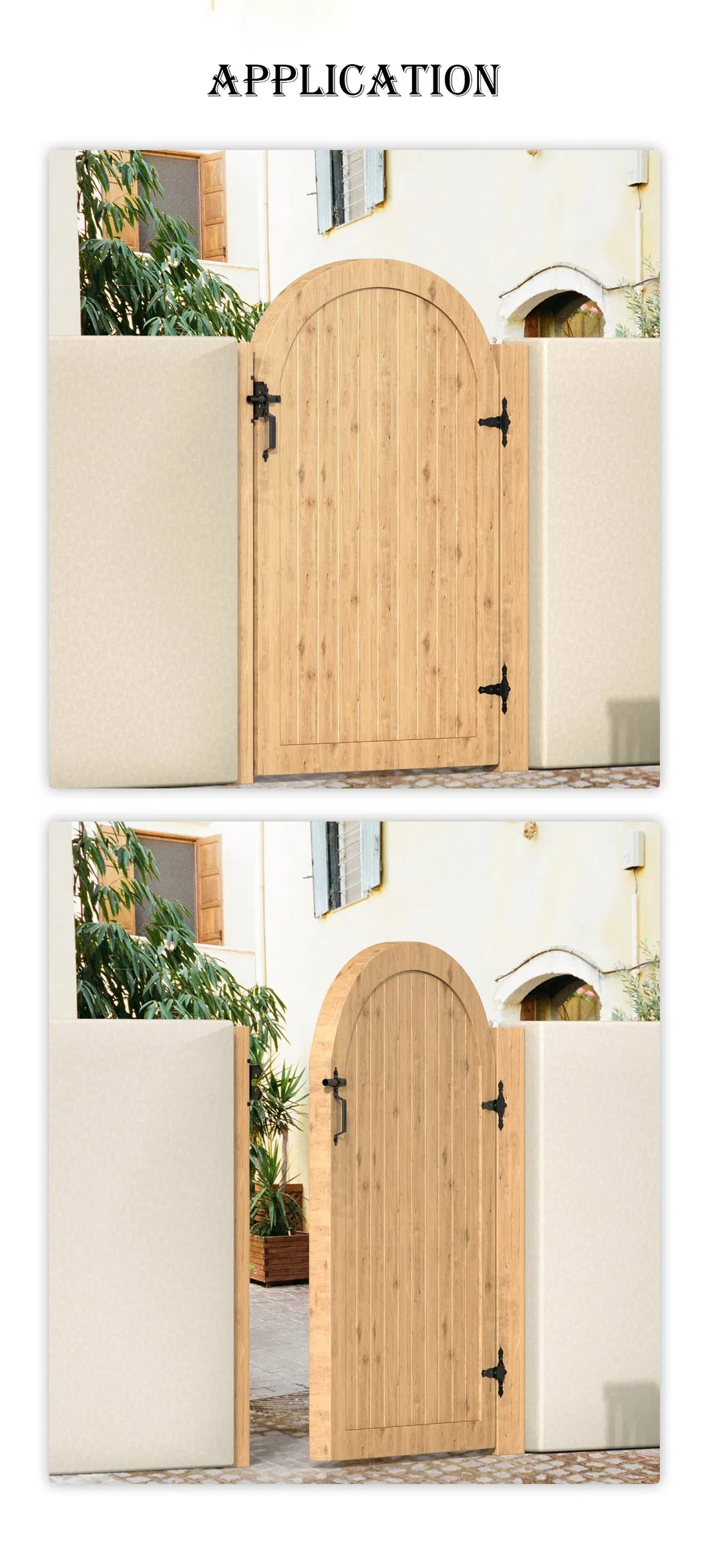 OEM Kit de puerta de cerca de madera con pestillo de puerta de alta resistencia negro OEM Pestillo de 