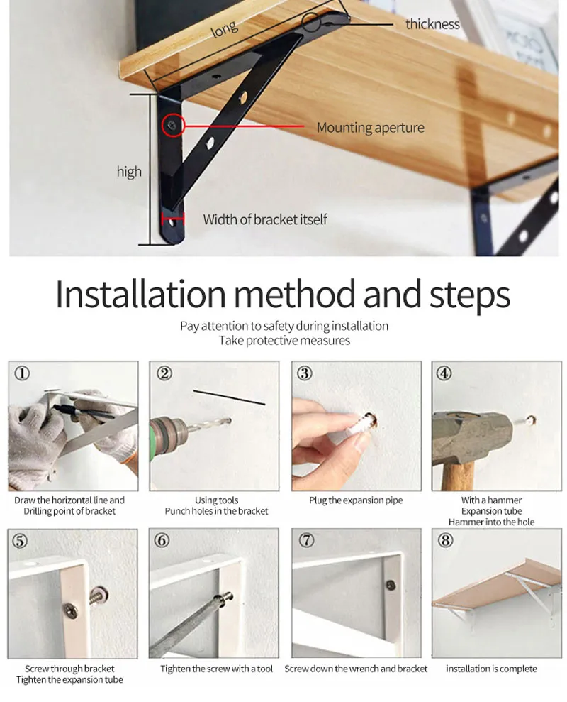 Soporte de estante de pared 
