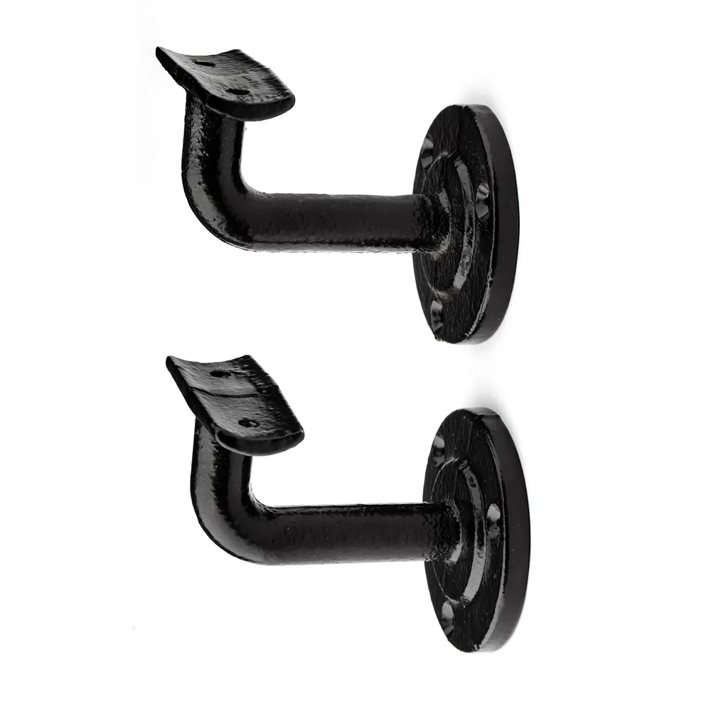 Soporte de reposabrazos Montaje en pared Tubo de hierro fundido extra&iacute;ble Soporte de metal negro 