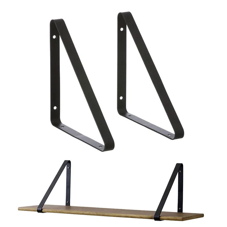 Soportes para estantes Soporte para estante negro r&uacute;stico Soporte para estante de hierro 