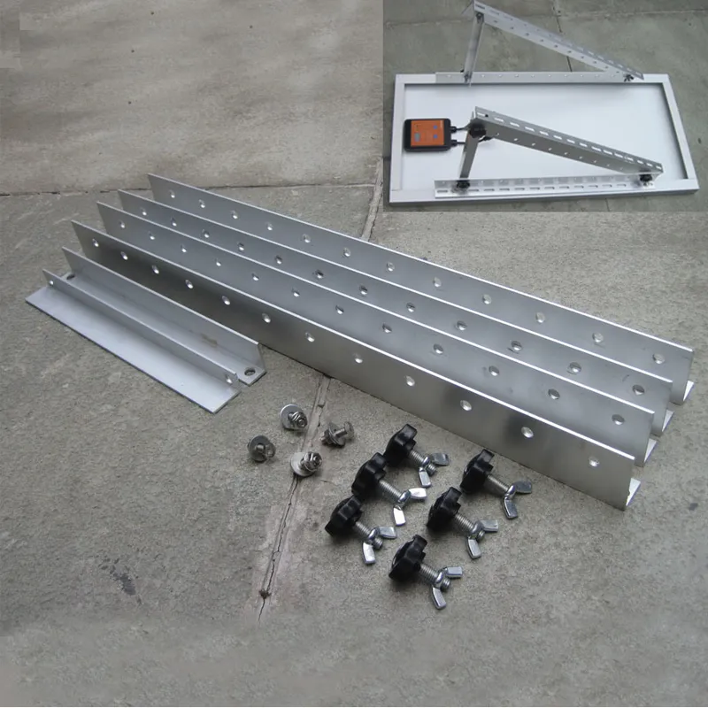 panel solar triangular de aluminio ajustable para panel solar de 100W Soporte de montaje para techo de panel solar 