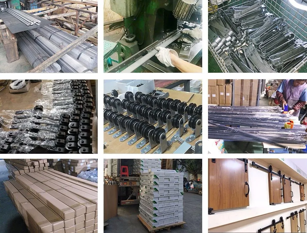 interiores con rodillo recto moderno Herrajes para puertas corredizas de granero de madera interiores con rodillo recto moderno Herrajes para puertas 