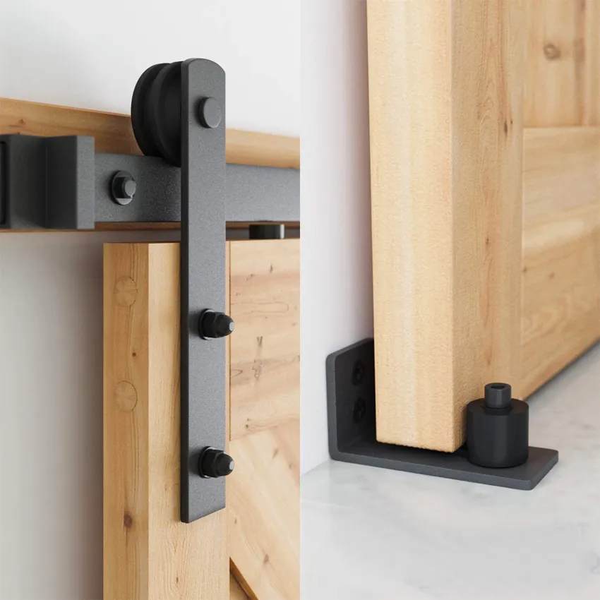Juego de manijas para puertas corredizas de granero de 12 pulgadas, herrajes 