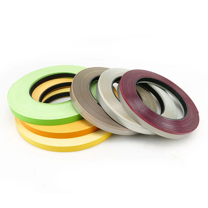 Herrajes para muebles Cinta de borde Pl&aacute;stico flexible decorativo 3D Duotono Borde de PVC Bandas de 