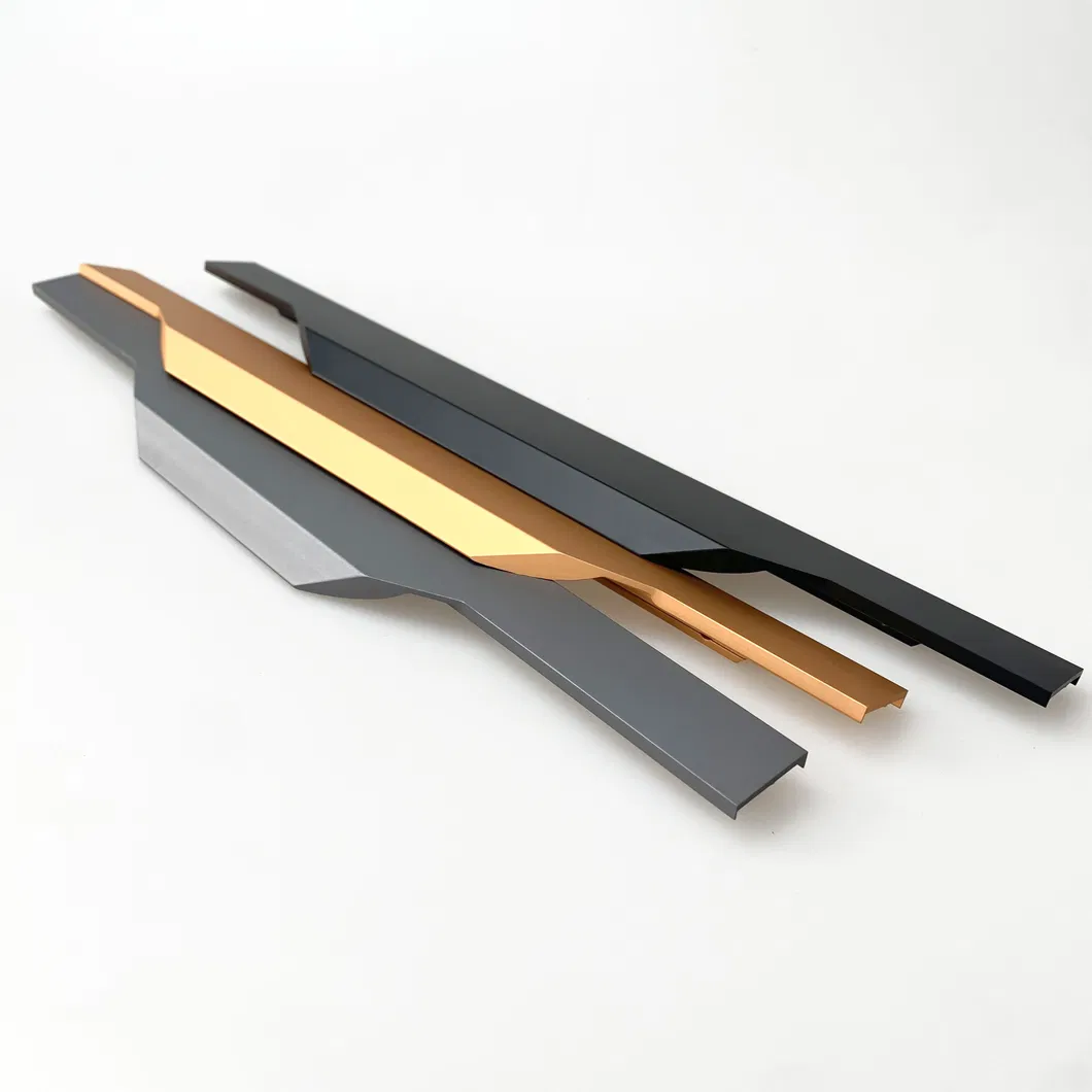 Tirador de perfil para puerta de armario de aluminio Tiradores para muebles Tirador de 