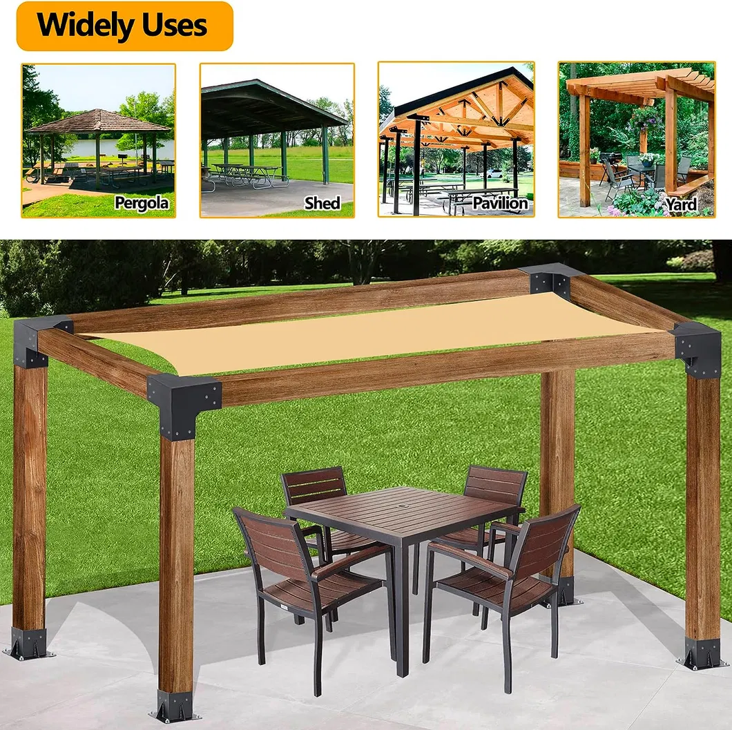 Kit Soporte Elevado de Madera Carpinter&iacute;a para P&eacute;rgola 4' X 4' 