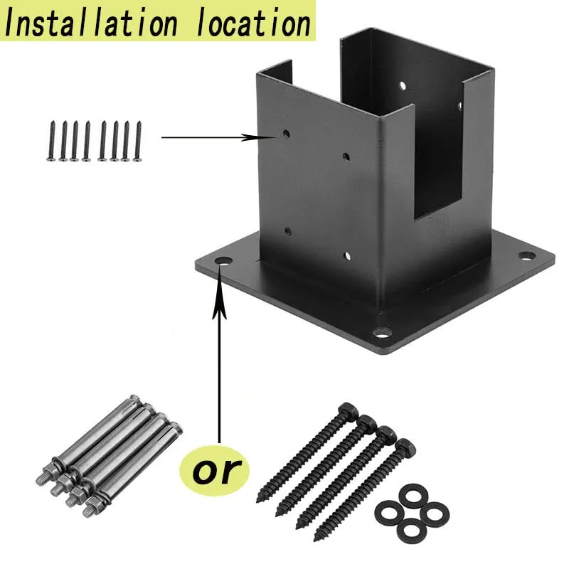 bricolaje para p&eacute;rgola/cenador, hardware de acero inoxidable 4X4, soporte de &aacute;ngulo recto de 4 v&iacute;as, kit de 