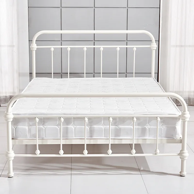 de hierro forjado Cama con cabecera y pie de cama Estructura de cama de hierro 