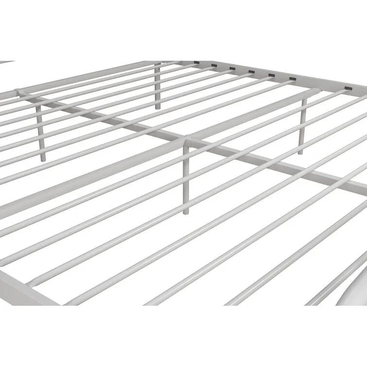 Estructura de base para camas de hotel de metal Queens con cabecera y plataforma para 