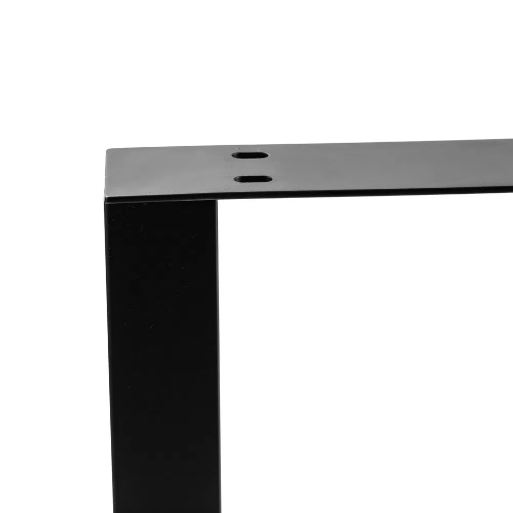 en polvo negro de metal Pata de mesa de comedor con acabado de recubrimiento en polvo negro de metal Pata de mesa de comedor con acabado de recubrimiento en 