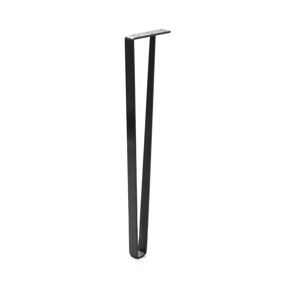 Patas de mesa de metal negro de dise&ntilde;o, patas de barra s&oacute;lida de acero industrial, patas de decoraci&oacute;n