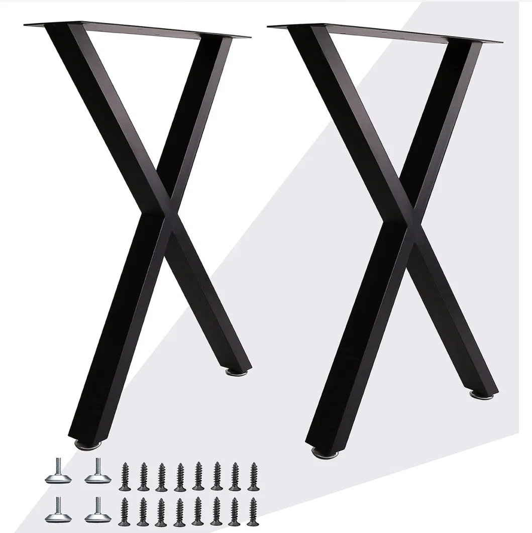 Patas de muebles de metal en forma de X 