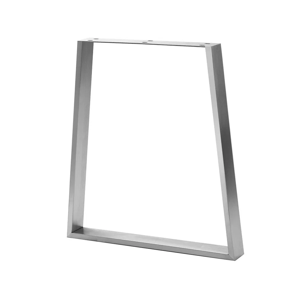 Precio de f&aacute;brica Patas trapezoidales modernas para mesa de comedor de acero inoxidable 