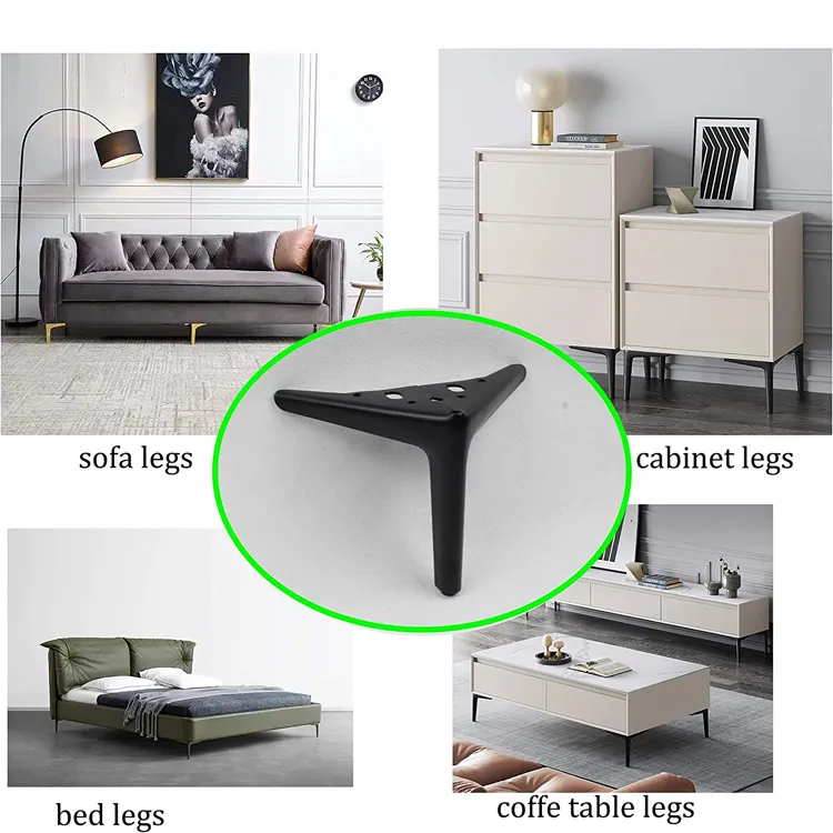 de la base del sof&aacute; del gabinete de los muebles del metal del reemplazo de lujo Patas de la base del sof&aacute; 