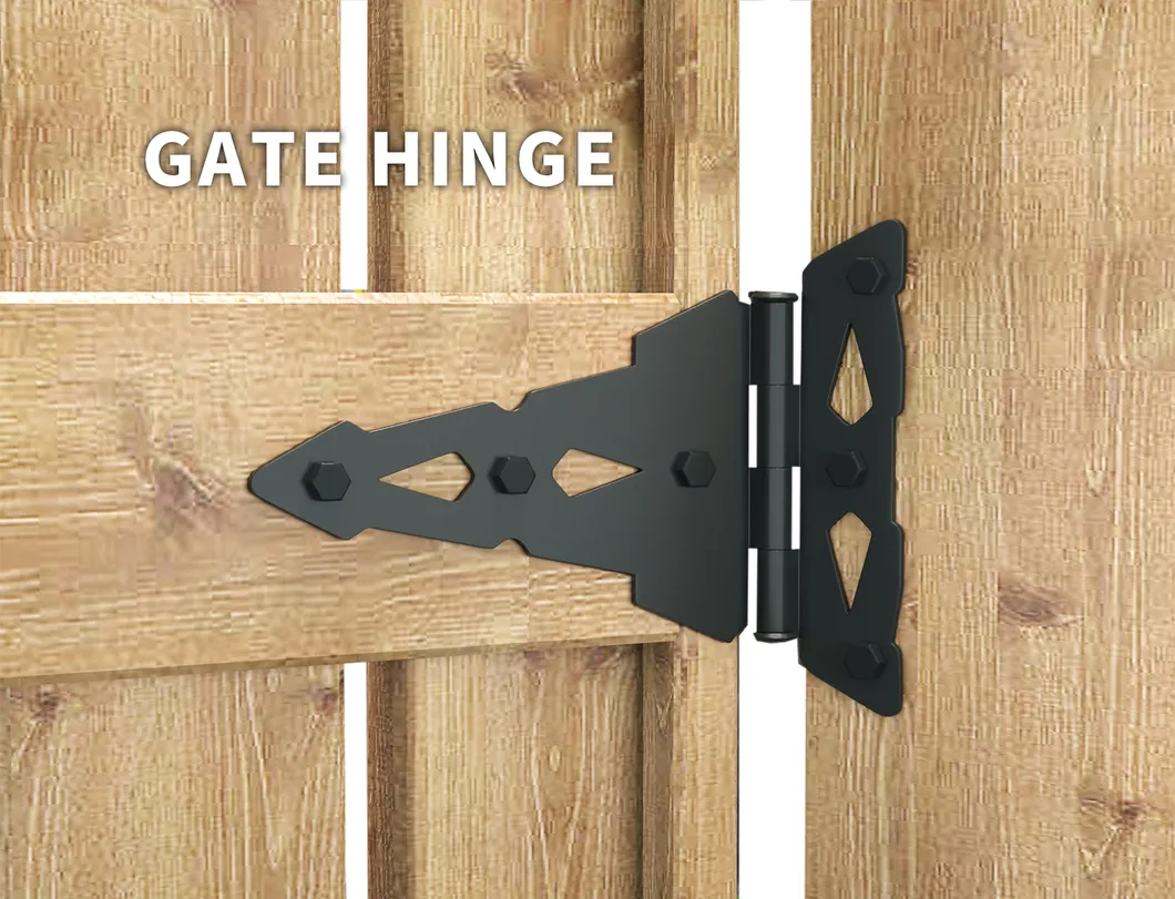 Bisagra en T ornamental para puerta de valla de madera de PVC de vinilo 
