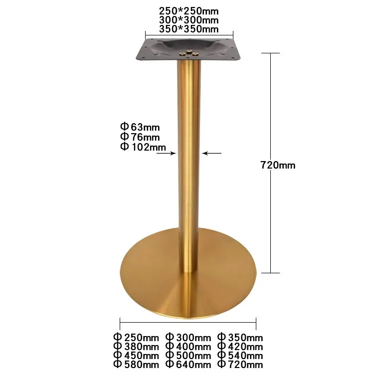 Base de mesa de comedor de acero inoxidable barata m&aacute;s vendida 