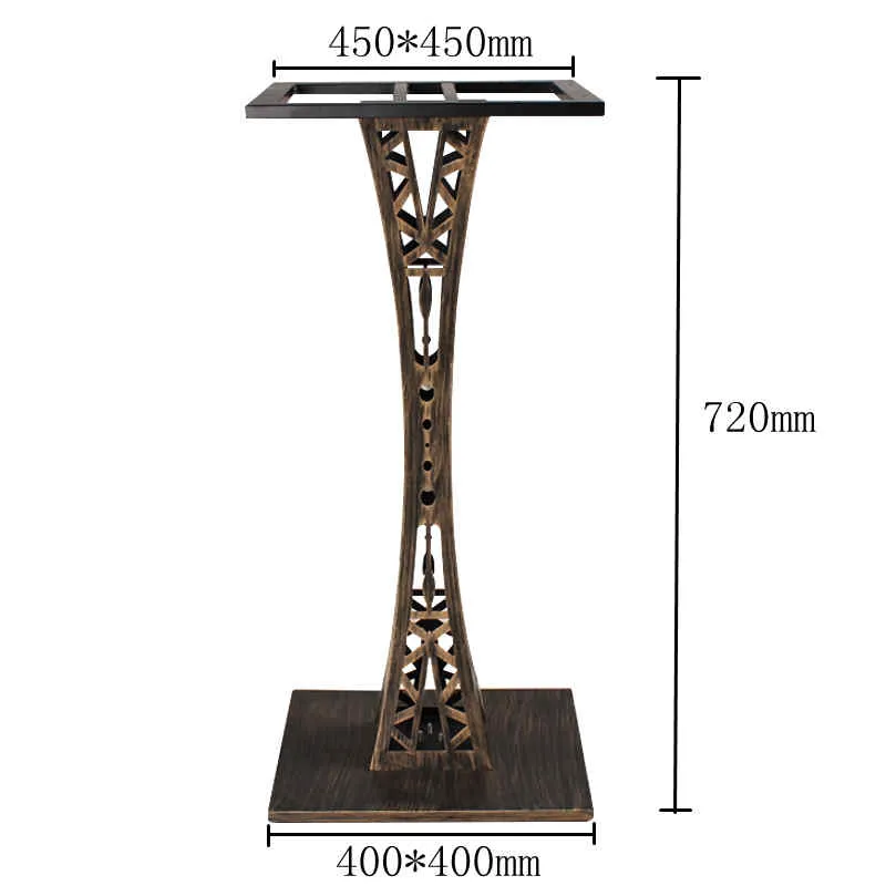 Base de mesa con revestimiento de hierro, precio barato antiguo 