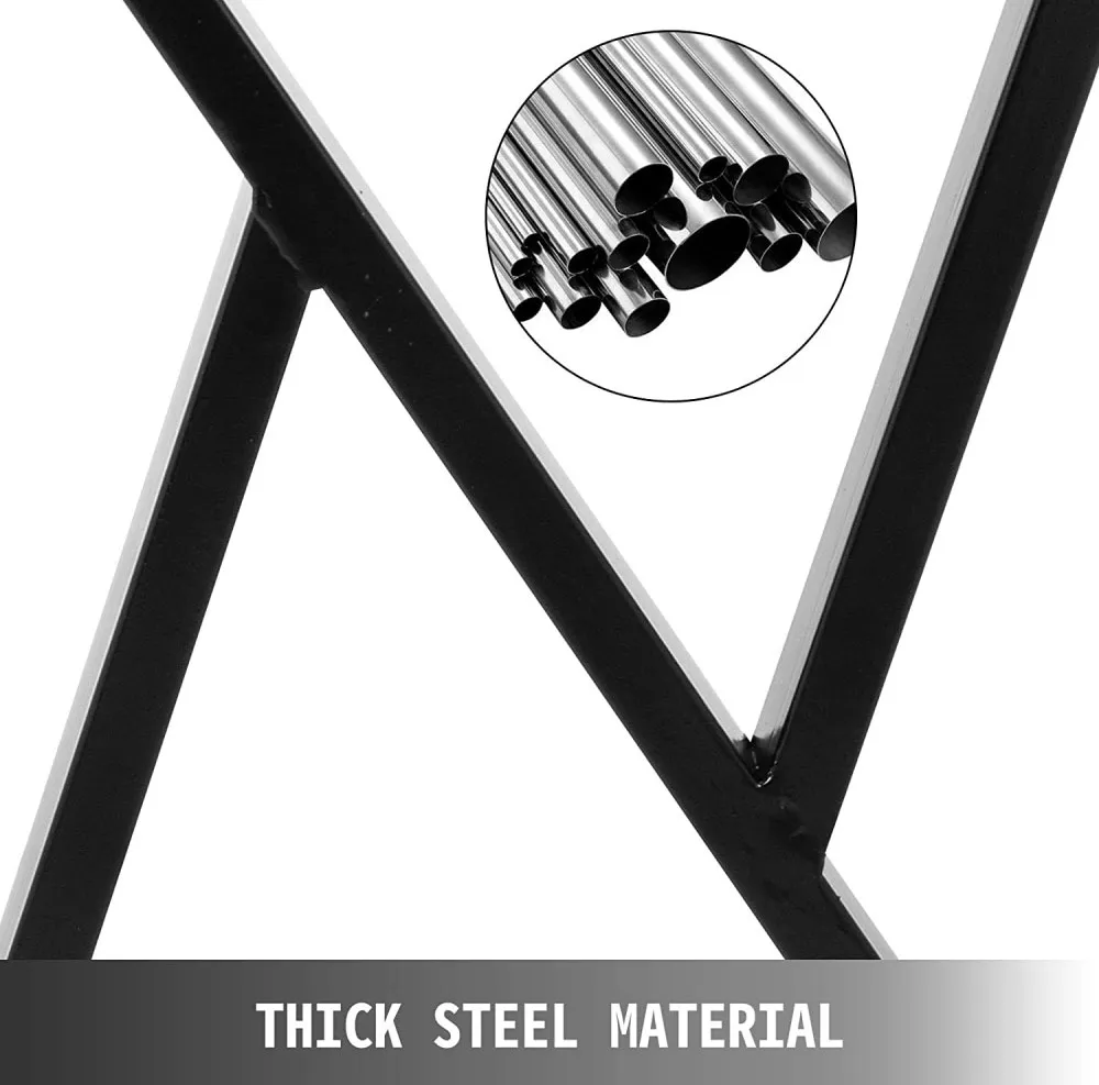 Estilo industrial Juego de alta calidad de 2 patas para mesa de comedor tipo X Estilo industrial Juego de 2 patas para mesa de comedor tipo 