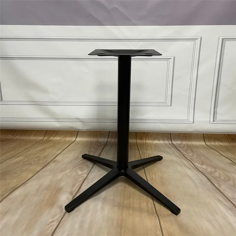 Patas de mesa de aleaci&oacute;n de aluminio para exterior Base de mesa de comedor negra para restaurante 