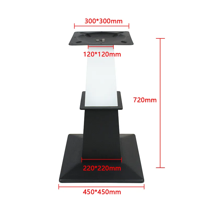 Suministro directo de f&aacute;brica de base de mesa de metal personalizada de hierro fundido 