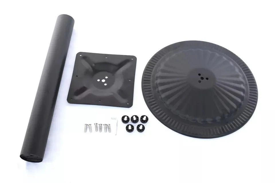 forma redonda negra con patas niveladoras para cafeter&iacute;a Base de mesa de metal de hierro de forma redonda negra con patas niveladoras para cafeter&iacute;a 