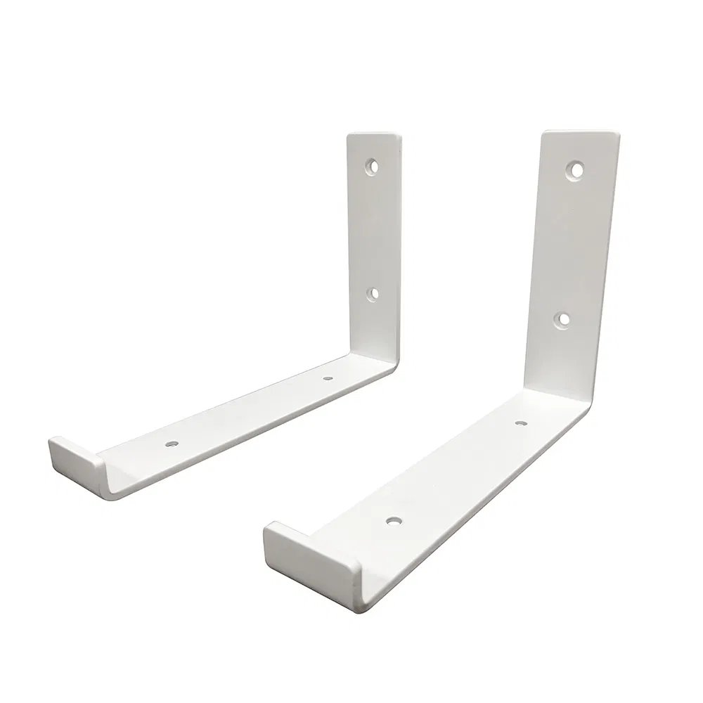 de acero inoxidable Soporte para estante flotante con acabado en blanco brillante Soportes de acero 