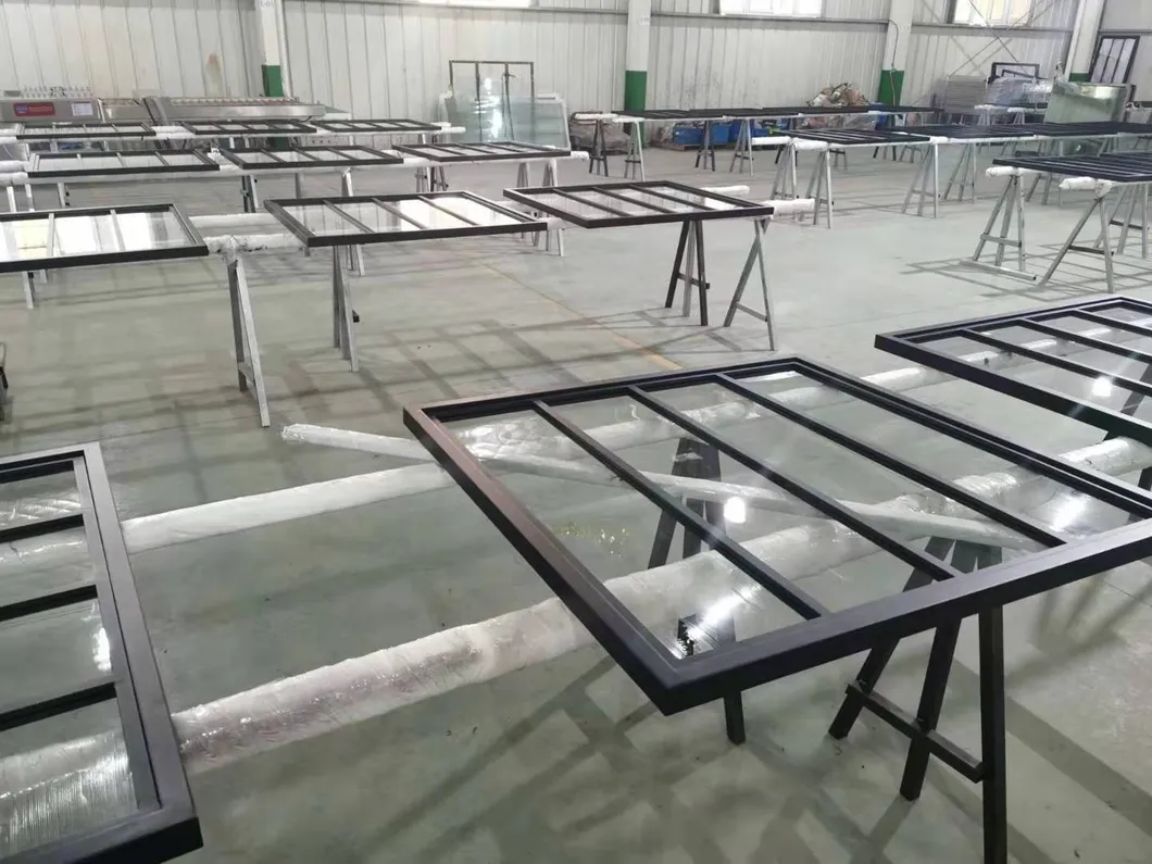 Estilo de f&aacute;brica de puertas y ventanas de vidrio, marco met&aacute;lico de ventanas corredizas 