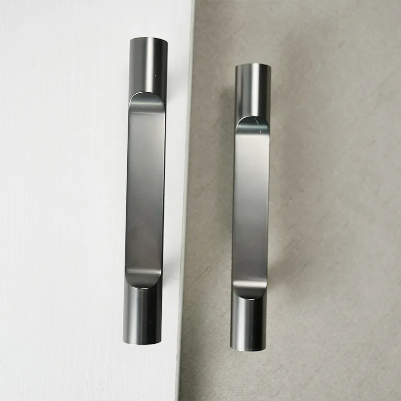 Tirador de palanca de puerta dorada de arena Tiradores de puerta de gabinete 