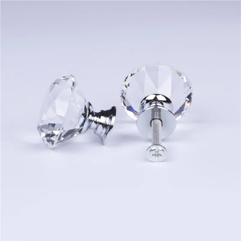 las puertas del gabinete de diamantes de Zamak Perillas de las puertas del gabinete de cristal de lujo Perillas de las puertas del gabinete de diamantes de Zamak Perillas 