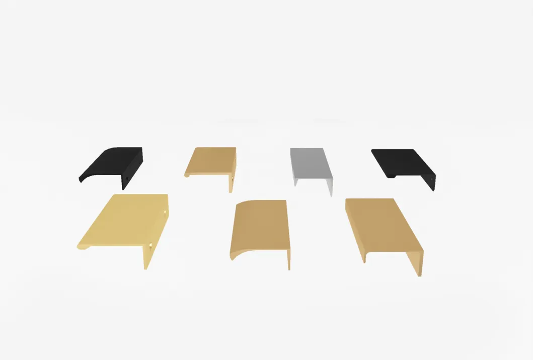 Tiradores ocultos Caj&oacute;n de aluminio dorado para armario Manija oculta para gabinete de cocina 