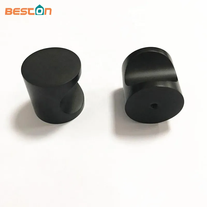 أجهزة سبائك الألومنيوم D1064 - 30X30mm خزانة باب المطبخ الحمام مقبض أسود سحب 