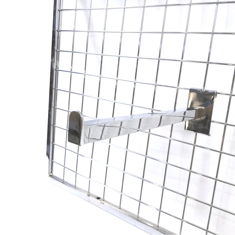 طلاء الكروم Gridwall 18 * 18 أنبوب مربع عرض شبكة أسلاك معدنية هوك 