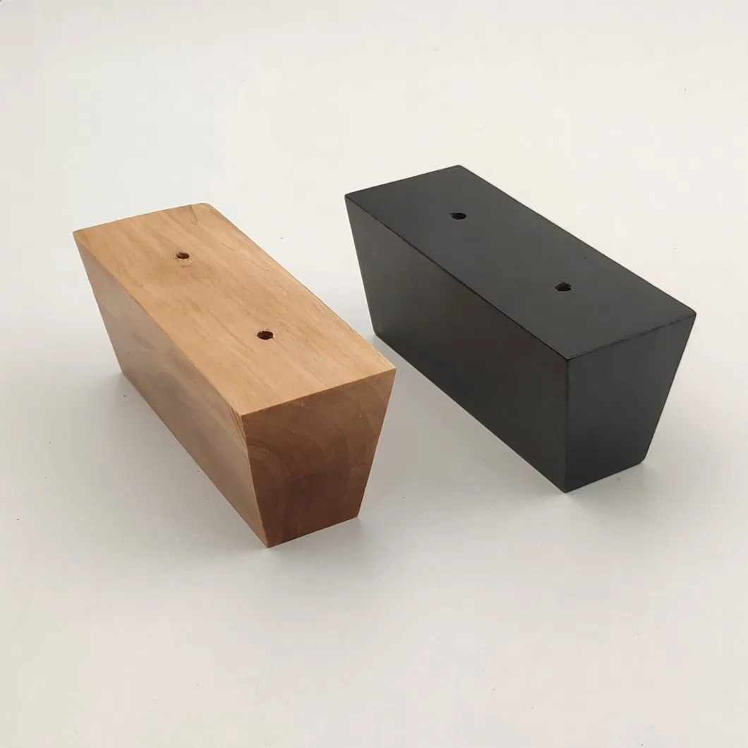de gabinete Patas de madera maciza cuadradas rectas Pies de cama Patas de madera