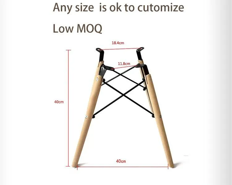 Base de silla de madera duradera Estructura de silla de madera maciza 