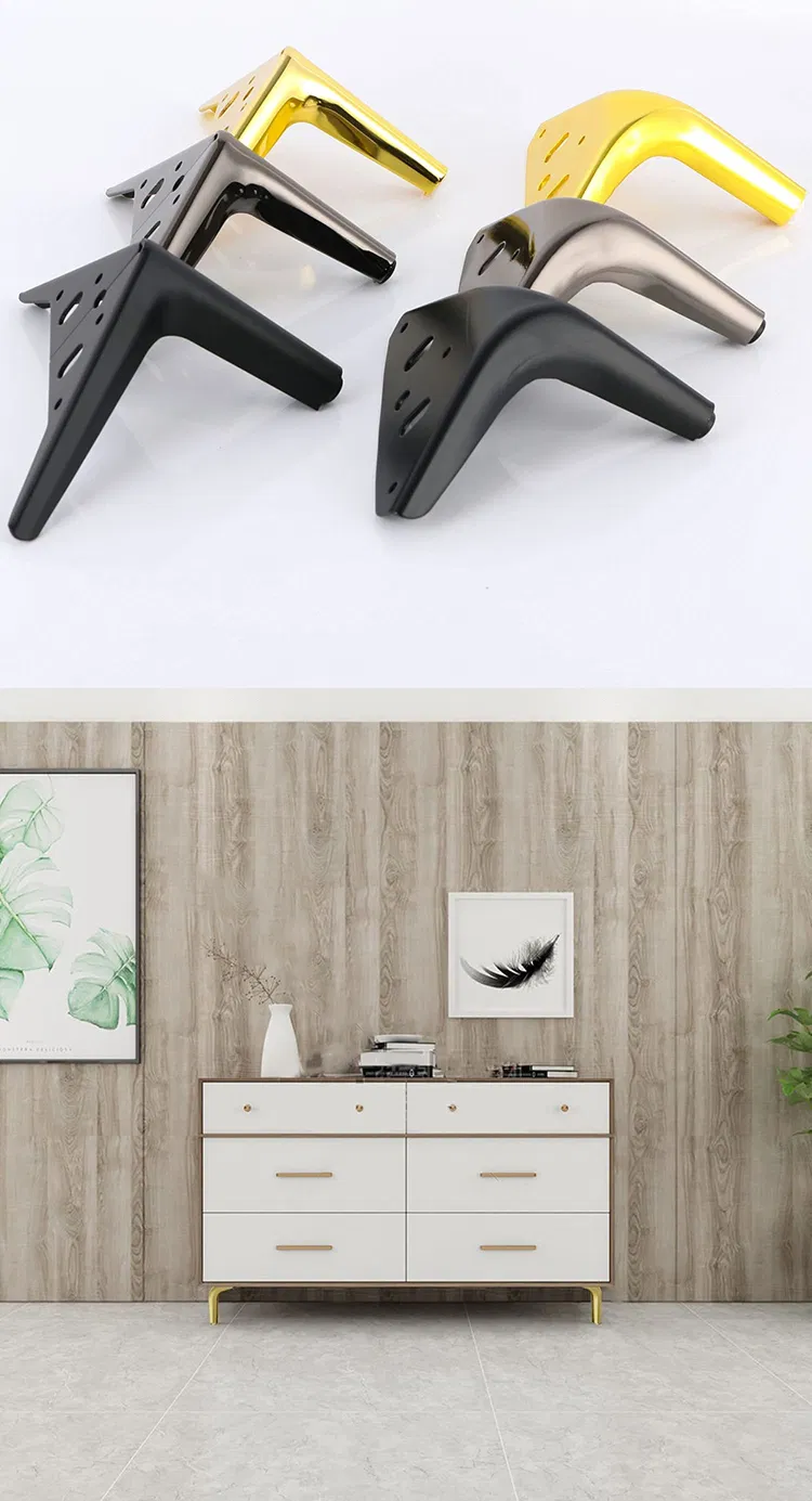 Herrajes para gabinetes de cocina de acero Pata para sof&aacute; y muebles de mesa de metal