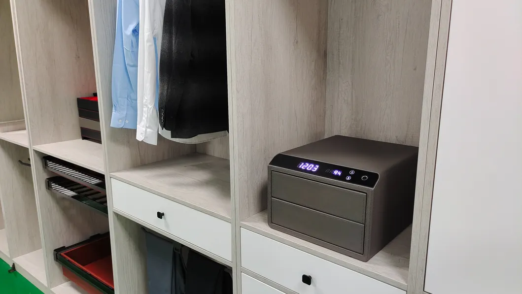 cuero inteligente con huella digital para el hogar, caj&oacute;n de seguridad biom&eacute;trico digital para joyer&iacute;a 