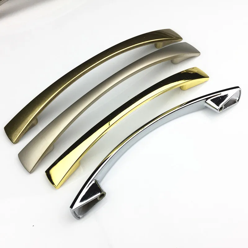 de n&iacute;quel Tirador Herrajes para muebles Arco de aleaci&oacute;n de zinc Cepillo curvo Gabinete de cocina de 
