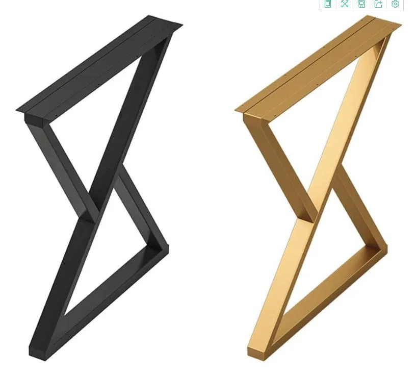 de escritorio de metal Patas de mesa de comedor en forma de Z