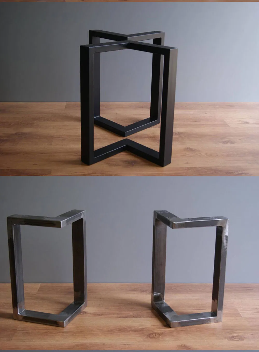 de centro de acero en forma de L Patas de banco con 