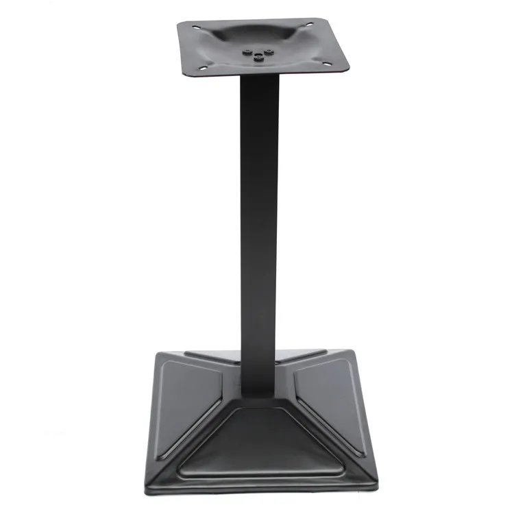 Base de mesa cuadrada de estampado de hierro negro m&aacute;s vendida para restaurante 