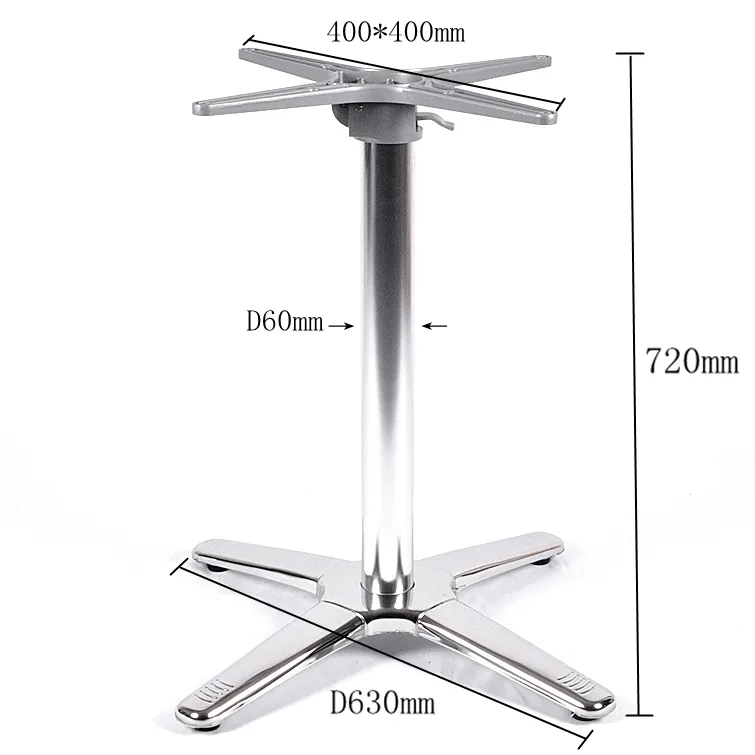Patas para muebles, base para mesa de comedor con tapa cruzada plegable de aleaci&oacute;n de aluminio 