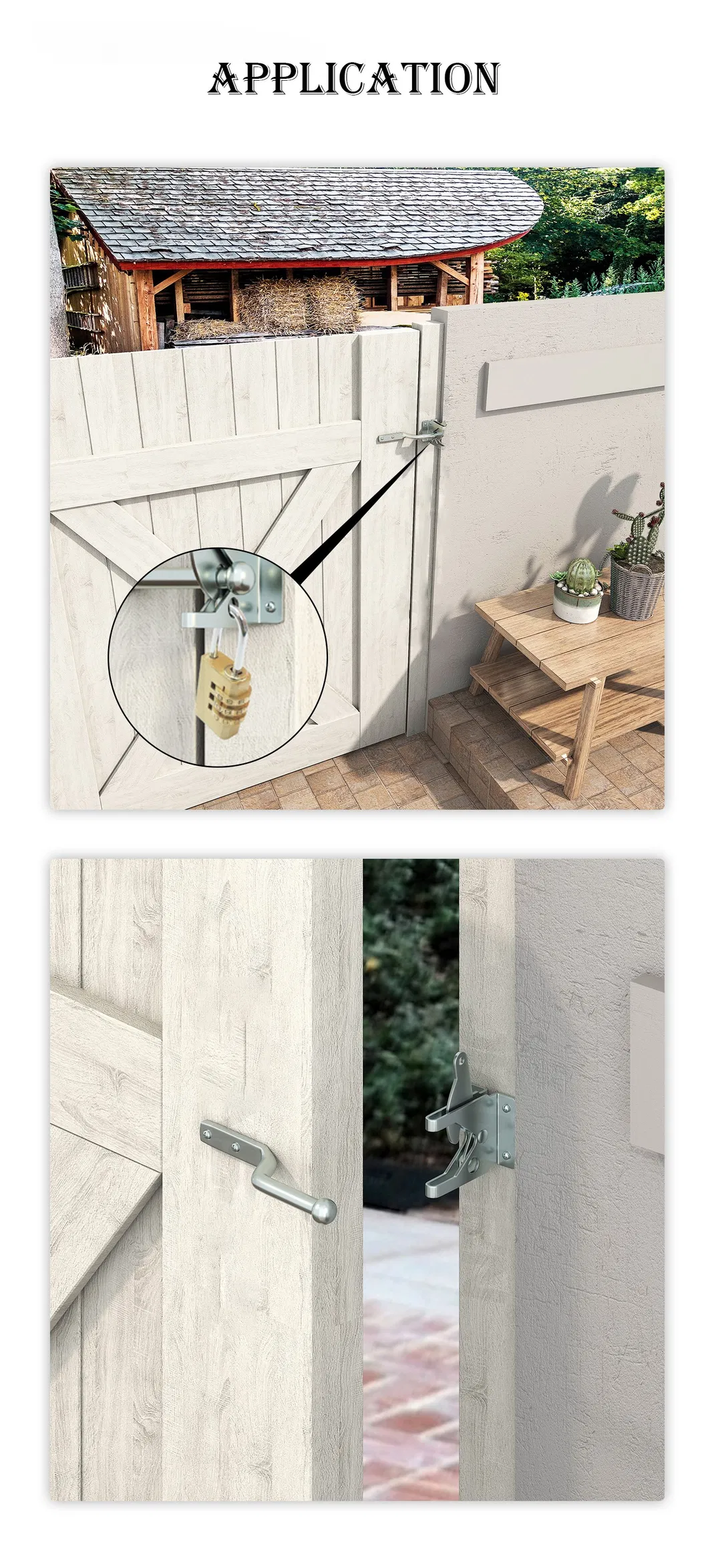 para cerradura de puerta de metal y madera con f&aacute;cil instalaci&oacute;n 