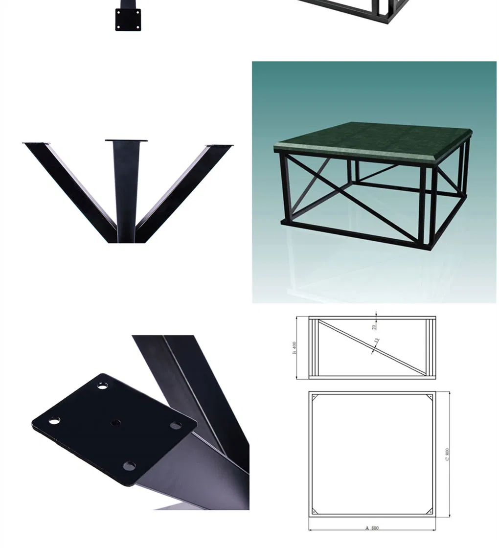 de oficina Base de mesa de comedor de acero y metal con uni&oacute;n cruzada Base de mesa de escritorio para computadora de oficina Base de mesa de comedor de acero y metal 