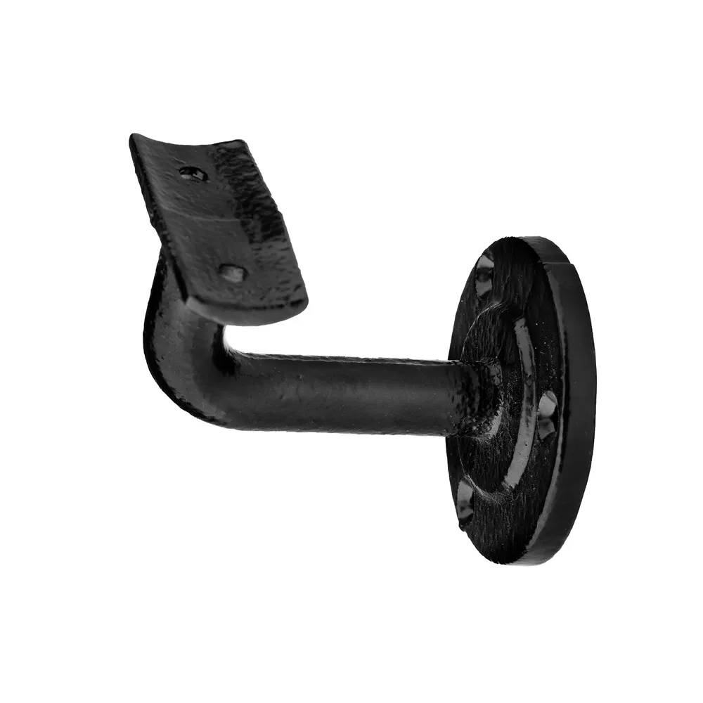 Soporte de reposabrazos Montaje en pared Tubo de hierro fundido extra&iacute;ble Soporte de metal negro 