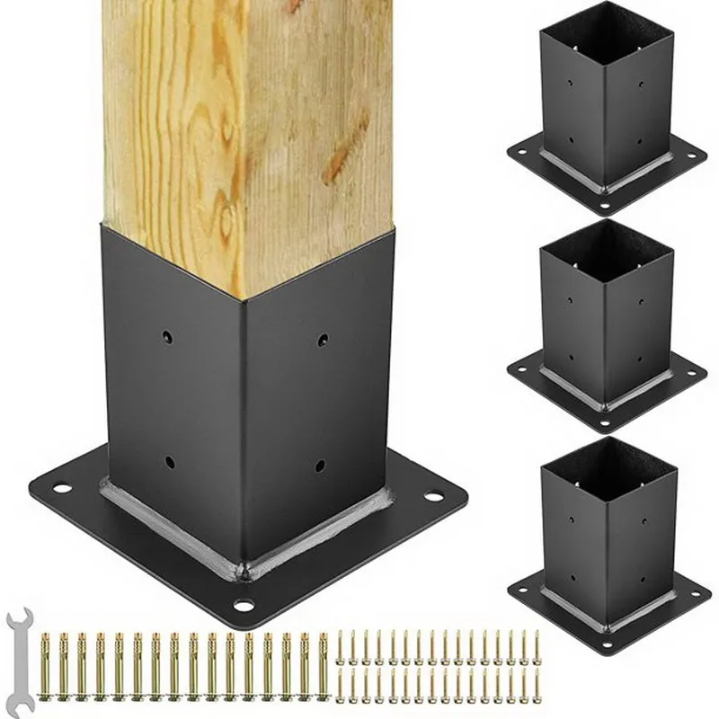 Soporte de esquina de metal en &aacute;ngulo recto Soportes de p&eacute;rgola para vigas de madera Gazebo 