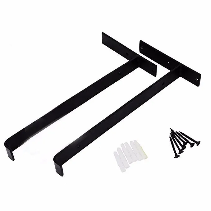 Soportes de pared para estante de hierro Soporte triangular para puerta de madera 
