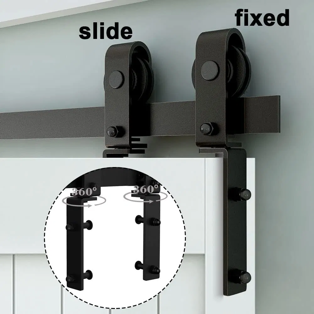 ahorra espacio Herrajes para puertas corredizas de granero plegables, accesorio con rodillo para 
