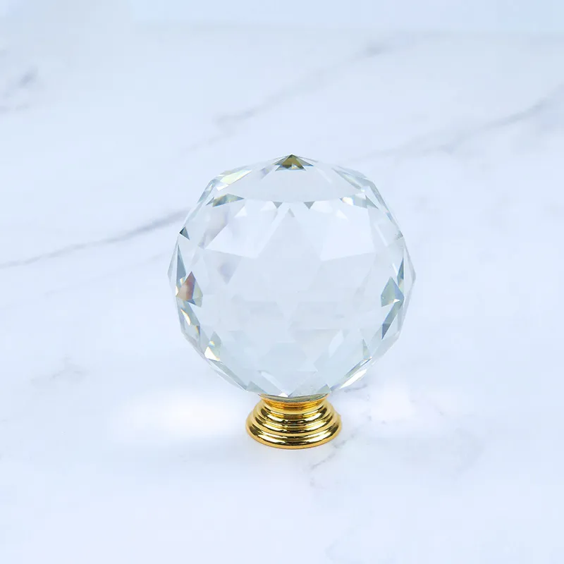 de cristal Tiradores para puertas de armario con cabeza de relleno plana con pomos de cristales Tiradores para armarios de cristal 